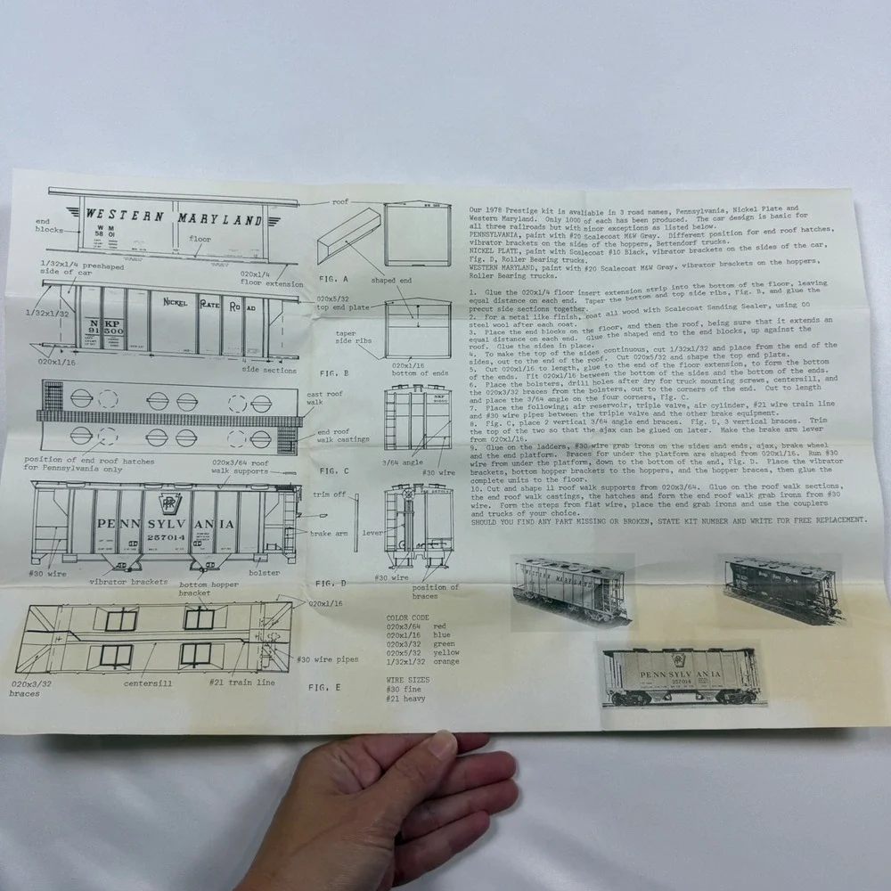Quality Craft Models Nickel Plate Covered Hopper HO Scale 1978 Prestige Kit 340